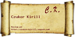 Czukor Kirill névjegykártya